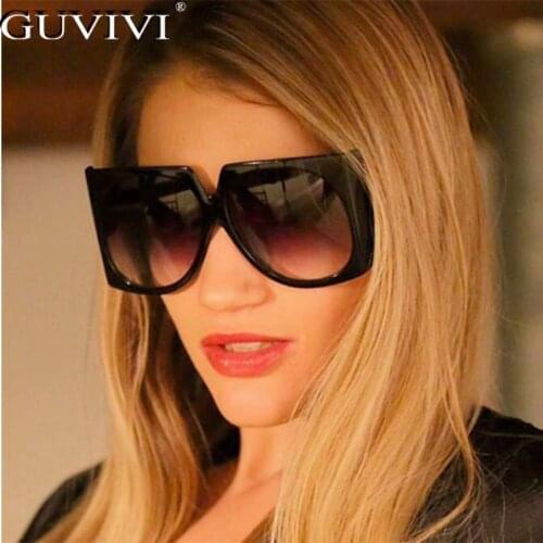 Vintage Irregular Gradient Sunglasses Fashion Women Gradient Frame Square Sunglasses Men Big Sun Glasses For Female Male UV400