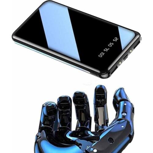 30000mAh power bank with LED display, dual USB fast charging, mobile power, portable external battery with flashlight