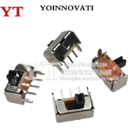 100pcs/lot SK12D07 Toggle Switch 3Pin PCB 2 Position 1P2T SPDT Miniature Slide Switch Side Knob SK12D07VG4
