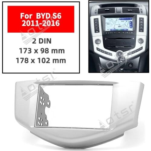 11-424 Top Quality Radio Frame Fascia for BYD S6 2011 2012 2013 2014 2015 2016 Stereo Frame Fascia Dash CD Trim Installation Kit