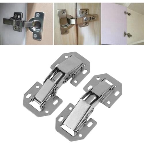 4 Inch Bridge Shaped Spring Closet Door Hinges Damper Buffer Furniture Hardware Cold Rolled Steel for Cabinet Cupboard