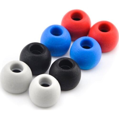 Wooeasy 4pairs(8pcs) Noise Isolating Memory Foam 5mm Oval Ear Tips Slow Rebound Eartips For In Ear Earphones Free Shipping