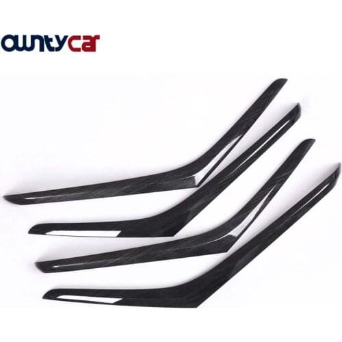 4pcs ABS Dark Wood Grain Interior Door Decotation Strips Trim For Mercedes benz W222 S Class S320 2014-2017 Car-styling