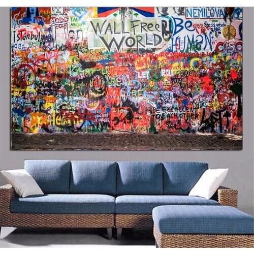 Abstract Graffiti Street Wall Art Pictures Painting on Canvas Posters and Prints Cuadros Scandinavian for Living Room