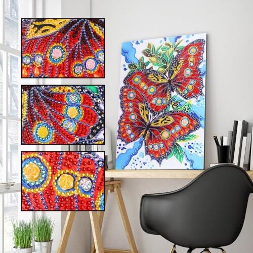5D DIY Diamond Painting Animal Butterfly Cross Stitch Kit Mosaic Shape Diamond Embroidery Home Decoration Painting Gift