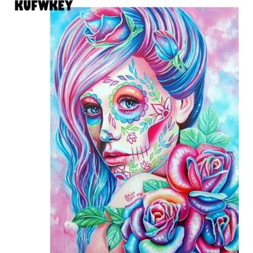 Diamond Painting sale ,Sugar Skull Girl,DIY,Diamond Embroidery,5D,Full Square Mosaic Needleworks,Bedroom decor wall art pictures