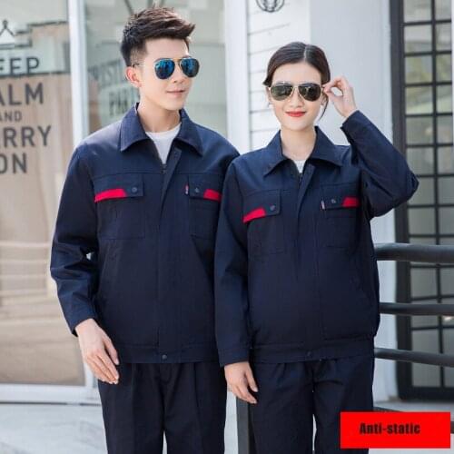 Anti-static Work Clothing Suit Men Women Welding Safety Auto Car Repair Work Jacket Uniform Workshop Mechanic Electric Coveralls