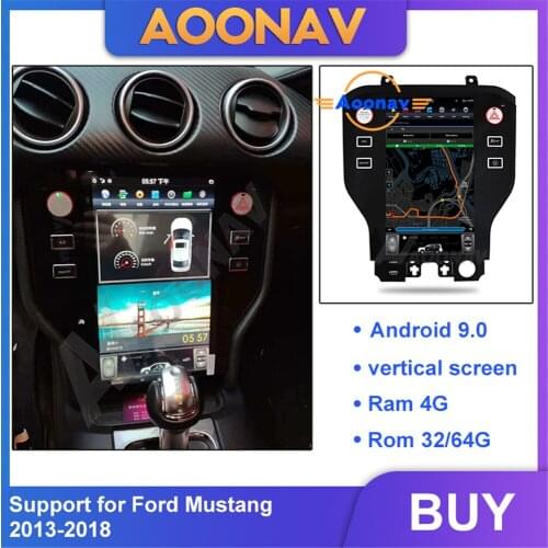 2din android car auto radio for Ford Mustang 2013-2018 car multimedia player autoradio vertical screen GPS navigation