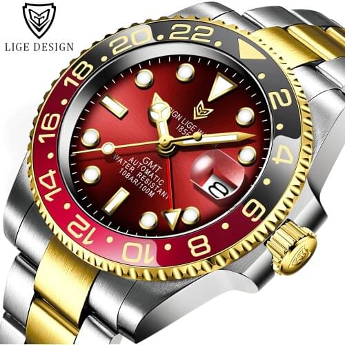 LIGE Official Store 2020 Men Mechanical Watch Automatic Tourbillon Luxury Clocks Business Watches Men Stainless Steel Wristwatch