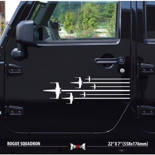 For SET of 2x ROGUE SQUADRON X-WING Star Wars Side Stripes Car Vinyl Sticker Decal