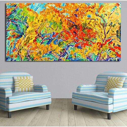 JQHYART Wall Pictures For Living Room The Autumn Leaves Are Turning To The Colour Of Her Hair Canvas Art Home Decor No Frame