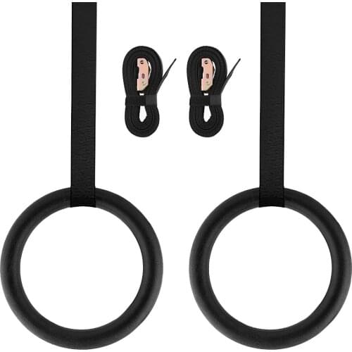 28mm ABS Gymnastic Rings Gym Rings with Adjustable Strap for Home Gym Fitness Body Strength and Muscular Bodyweight Training