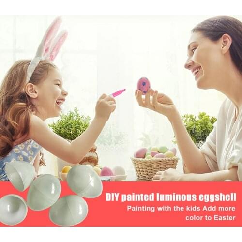 DIY Easter Eggs Kit Kids Toy DIY Crafts Painting Simulation Glow in Dark Eggs Set for Easter Party Home Decor ALI88