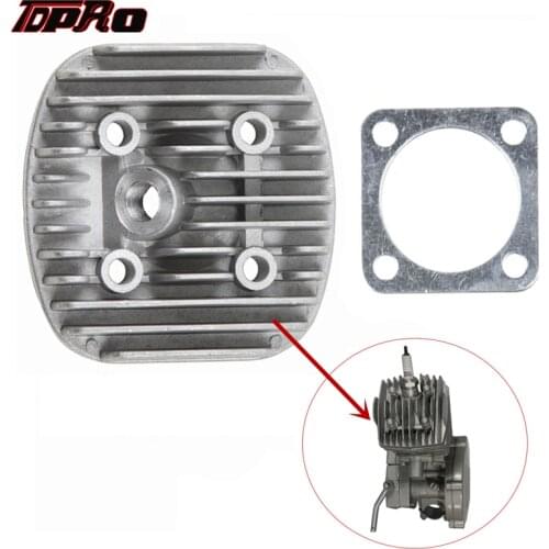 TDPRO New Silver Motor Cylinder Head Cover + Gasket Suitable For 66cc 70cc 80cc 2-Stroke Engine Motorized Bicycle Bike ATV Kits
