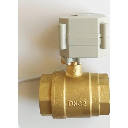 TFM32-B2-C New 2 Way Brass 1-1/4'' DN32 Regulating Valve 0-5V 0-10V or 4-20mA DC9-24V 5 Wires For Water Modulating Control