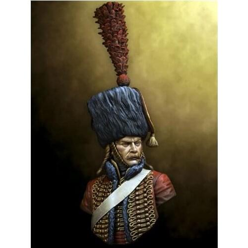 New Unassembled 1/10 French Hussar man soldier BUST Resin Kit DIY Toys Unpainted resin model