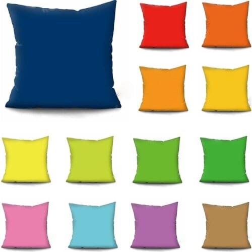 OLOEY Solid Color Cushion Cover Simple Candy Color Throw Pillow Case For Sofa Home Decoration Pillowcase Polyester Pillowcover
