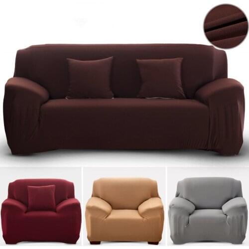 Plush Sofa Cover Stretch Solid Color Thick Slipcover Sofa Covers for Living Room Pets Chair Cover Cushion Cover Sofa Towel 1PC
