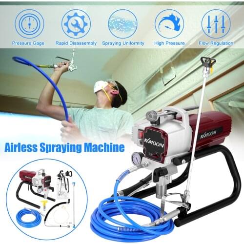 KKmoon Professional High-pressure Airless Spray Gun Spraying Machine Electric Paint Sprayer Internal-feed Painting Tool