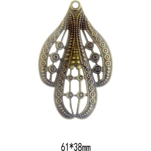Free shipping Retail 5Pcs Antique Bronze Filigree Connectors Cactus Metal Crafts Decoration DIY Embellishments Findings 61x38mm