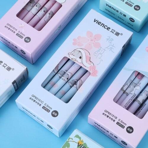 4pcs Kawaii Gel Pens Cute hamster black gel ink pens for writing Cute stationery office school supplies 0.5mm