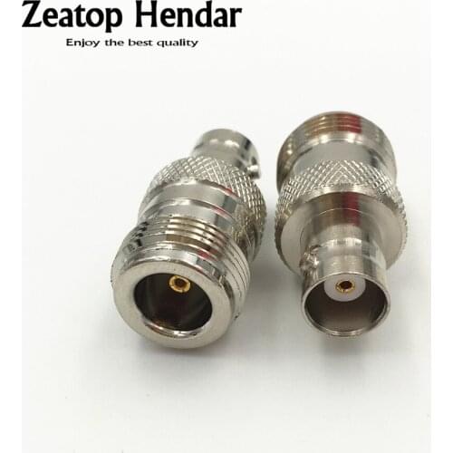 2Pcs Brass N-Type N Female Plug to BNC Female Jack RF Coaxial Adapter Connector BNC to N F/F Connector