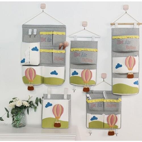 1/2/3/4 Pockets Bag Wall Mounted Storage Bag Closet Organizer Clothes Hanging Storage Container Children Room Pouch Home Decor