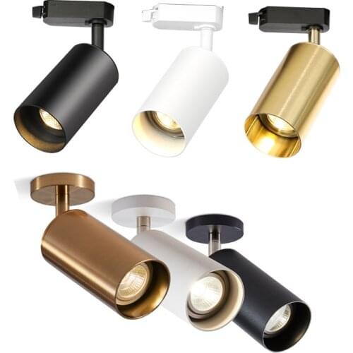 Surface Mounted 360° Rotatable LED Ceiling Track Downlight Dimmable 5W 7W 9W 12W 15W GU10 Bulb Replaceable Spot Light