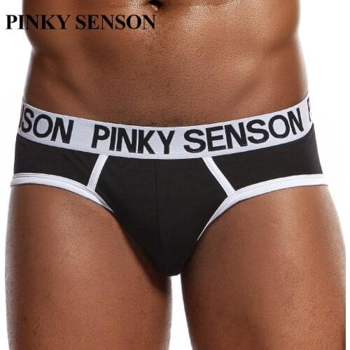 Pinkysenson briefs men underwear breathable soft cotton male panties homme underpants briefs shorts