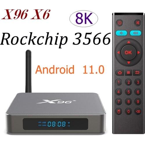 10PCS TV BOX Android 11.0 X96 X6 4GB 8GB DDR4 32GB 64GB ROM RK3566 64bits 2.4G 5G Dual WiFi 1000M LAN BT 8K Media Player