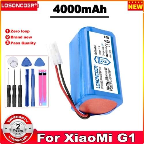 LOSONCOER 4000mAh Vacuum Battery For XiaoMi G1 For Panasonic MC-WRC53, For Phicomm X3, For FLYCO FC9601, FC9602