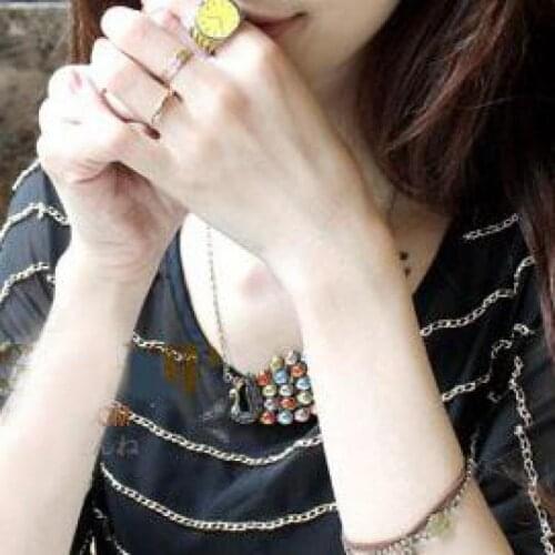 European And American Trade Jewelry Watches Retro Candy Colored Small Wholesale Womens Fashion Ring Simulation