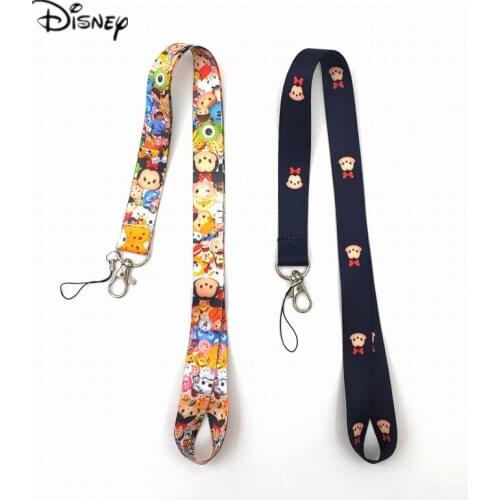 1Pcs Cartoon Disney Minnie Mickey Phone Lanyard Keys ID Card Phone Neck Strap Toys Action Figure Toy for kids Collection Gifts