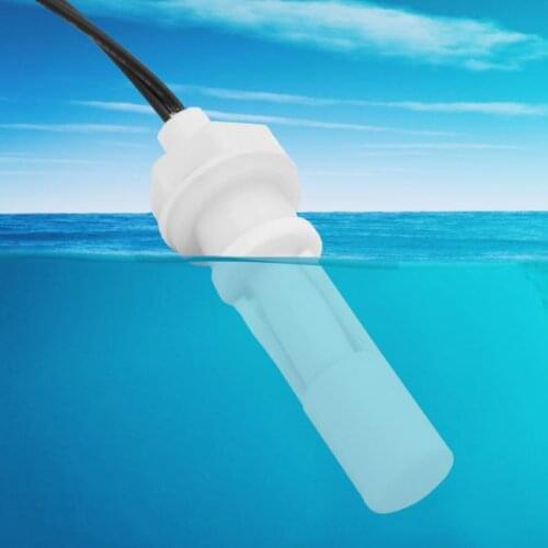 2Pcs PP Liquid Water Level Sensor Horizontal Float Switch Water Level Sensor Switch Side-Mounted White Float Switch 16mm