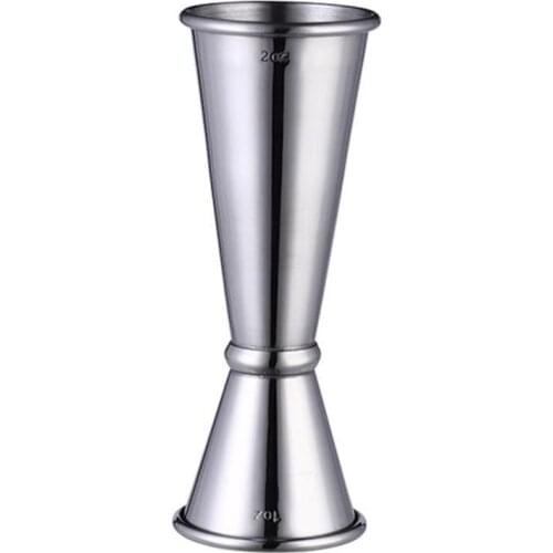 304 Stainless Steel Measure Cup Double Cocktail Jigger Double-Headed Crimping Wine Measuring Glass Ounce Cup For Easy Measuring