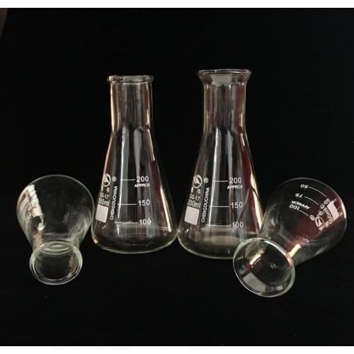 50ml 100ml to 1000ml Borosilic Glass Wide Mouth Conical Flask with Scale Lines Erlenmeyer Flask For School Chemical Experiment