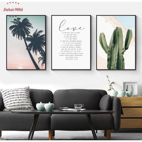 900D Posters And Prints Wall Art Canvas Painting Wall Pictures For Living Room Nordic Poster Cactus Decoration Pictures NOR076