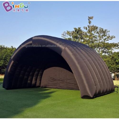 Free Shipping 10x5x5 Meters Giant Inflatable Black Stage Tent For Outdoor Event - BG-T0233