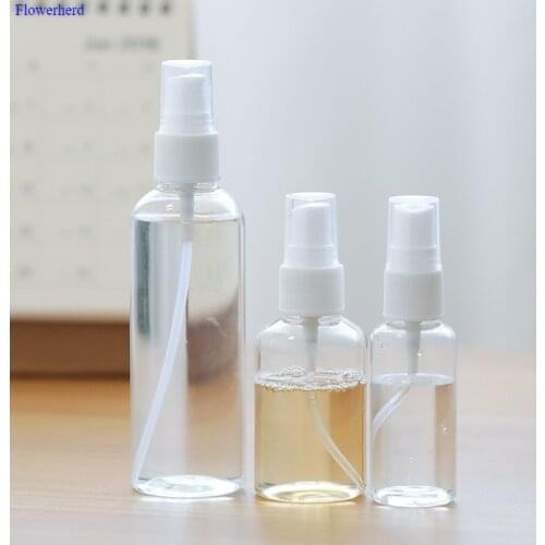 3PCS Transparent Spray Bottle Mist Hydration Cosmetic Bottle Travel Portable Carry-on Plastic Perfume Dispensing Bottle
