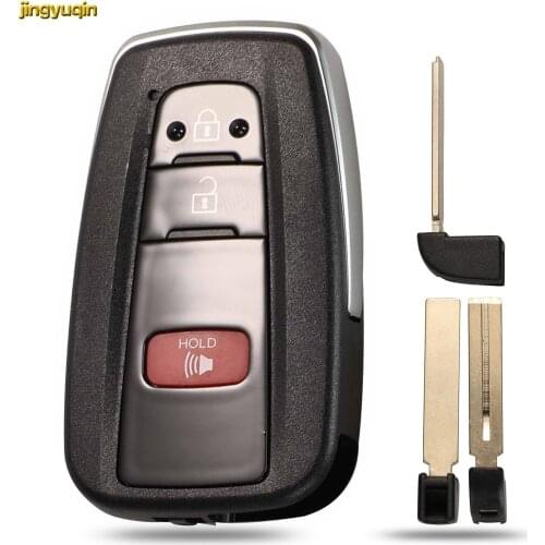 Jingyuqin 5pcs Remote Smart Car Key Fob Shell Suitable For Toyota Camry RAV4 Corolla C-HR 2019 Auto Key Case Cover 2+1 Buttons