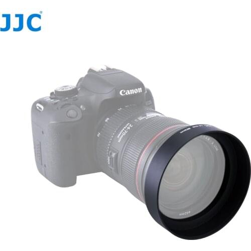 JJC Universal Standard Lens Hood 49mm 52mm 55mm 58mm 62mm 67mm 77mm 82mm Metal Screw-in Camera Lens Protector
