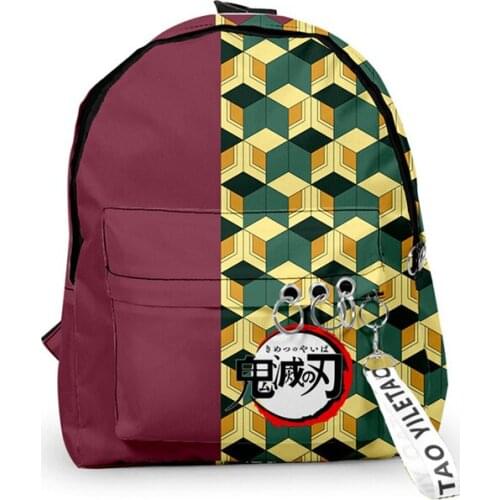 Anime 3D Cool backpack Cosplay Japanese Anime Demon Slayer school bag backpack Kimetsu no Yaiba Kamado Nezuko Agatsuma backpack