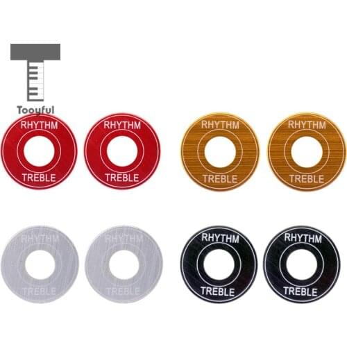 Tooyful Pack of 2 Guitar Toggle Switch Plates Washers Rythm Treble Rings DIY for LP Electric Guitar Replacement Parts