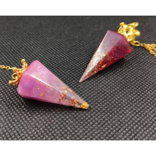 Orgonite Spirit Pendulum Pendant Elf Necklace Divination SRT Crystal Lucky Love Sweater Chain Wicca Gift