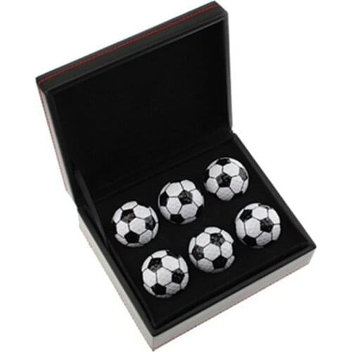 Custom Logo Accept 6pcs football golf balls in Box Golf Gift Golf Present for friend