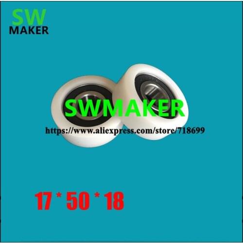 Nylon bearings, 6203 packs of plastic bearings pulleys, 17*50*18 roller, pulley, plastic bearings, lifting bearings, guide wheel