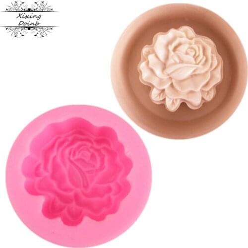New DIY rose shaped silicone mold chocolate truffle cake decorating tool clay craft mould moon cake cake mold