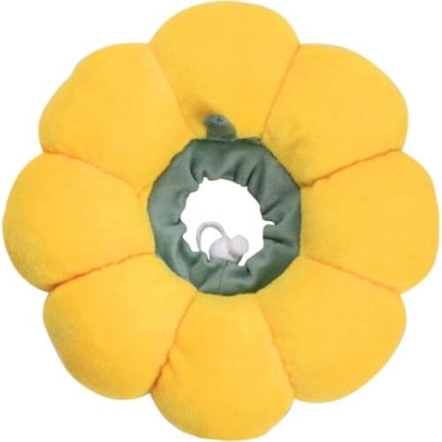 Pet Recovery Collar Elizabeth Cone with Cute Flower Shape Soft Cotton Comfortable Recovery Collar for Pet