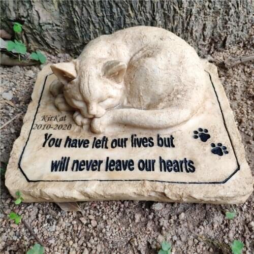 Personalized Cat Memorial Stones Pet Memorial Stones Garden Stones Grave Markers Engrave with Name and date JSYS