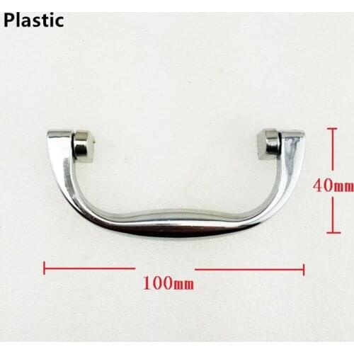 Plastic Box Holder,Suitcase Holder Arch Furniture Handbag Handle,Chrome Color,10Pcs